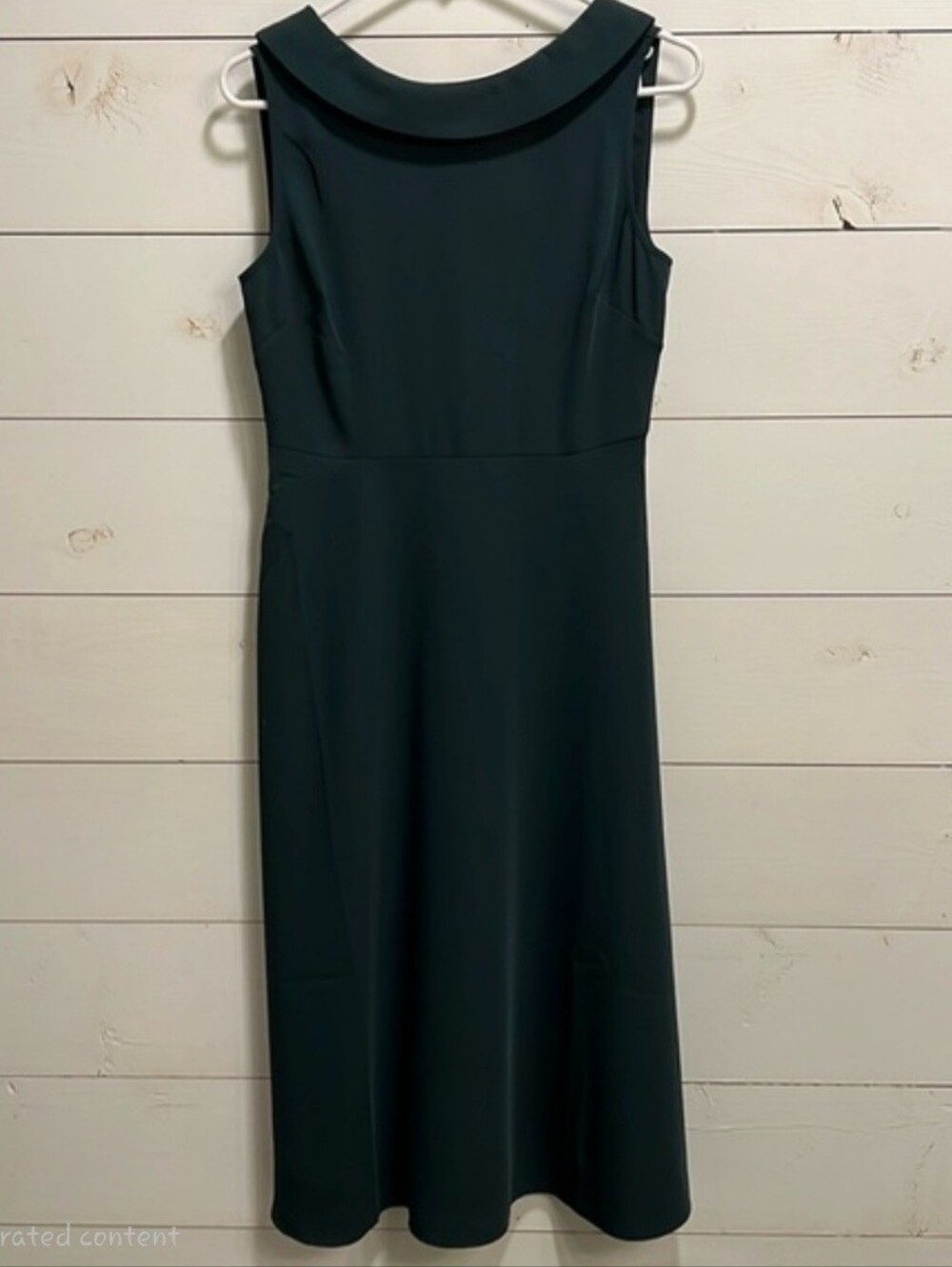 Elegant Sleeveless Dark Teal/Green A-Line Dress